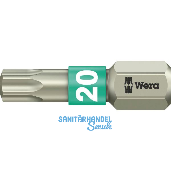 WERA Bit-Einsatz Edelstahl 3867/1TS 1/4"sechskant TX20/25 mm Torx�
