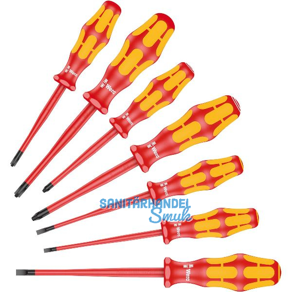 WERA Schraubendreher-Satz Kraftform Plus 160 iSS/7 VDE PH/PZ/Schlitz 7-teilig