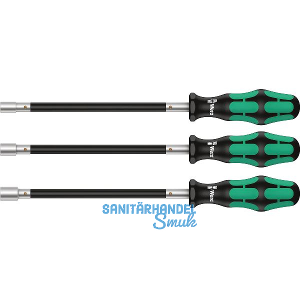 WERA Schlauchklemmen-Schraubendreher-Satz 391/3 Au�ensechskant 3-teilig