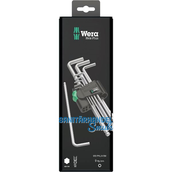 WERA Sechskant Stiftschl�ssel-Satz 950/9 Hex-Plus 1 SB 1.5-10 mm 9-teilig