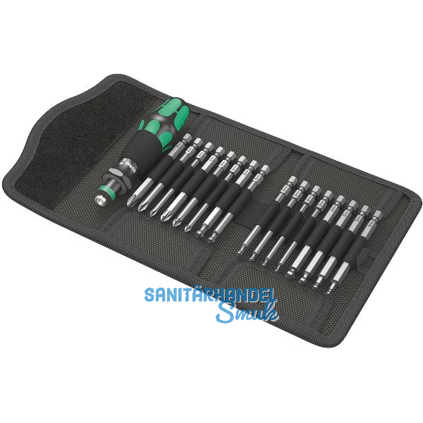 WERA Bit-Satz Kraftform Kompakt 60 KK in Falttasche 17-tlg.