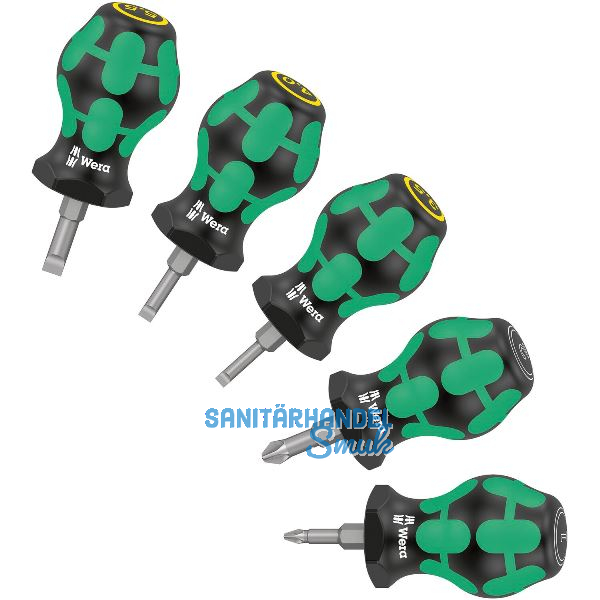 WERA Vergaser Schraubendreher-Satz Stubby 2 Pozidriv/Schlitz