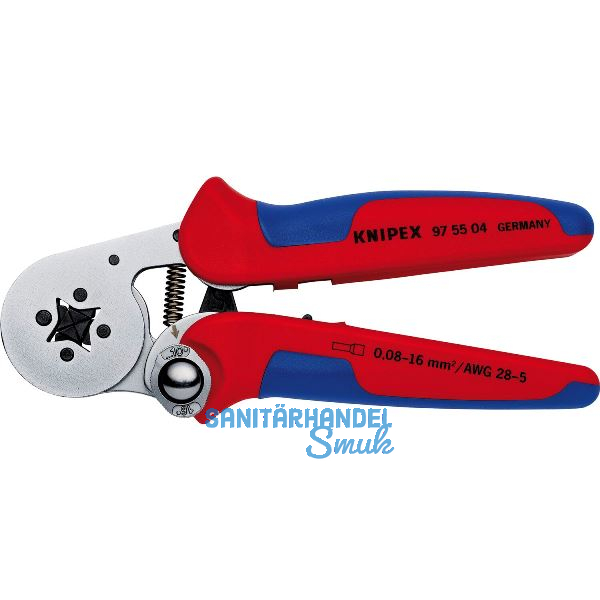 KNIPEX Crimpzange selbsteinstellend Seiteneinf�hrung 0,08-10/16 mm�, L=180 mm