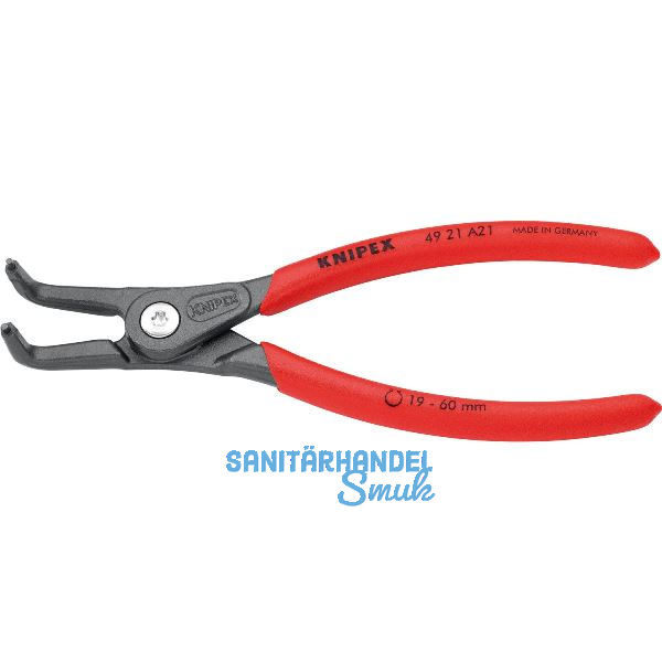 KNIPEX Pr�zisions Sicherungsringzange 4921 A21 DIN 5254 B au�en gebogen