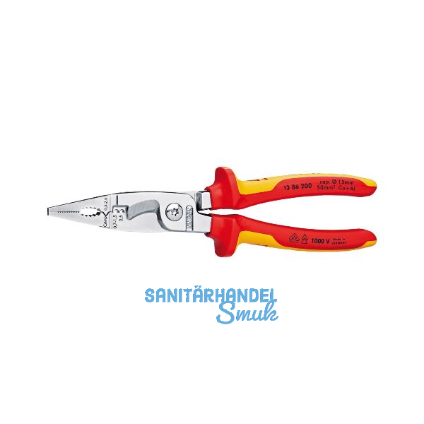 KNIPEX Elektro-Installationszange VDE mit 6 Funktionen L�nge 200 mm