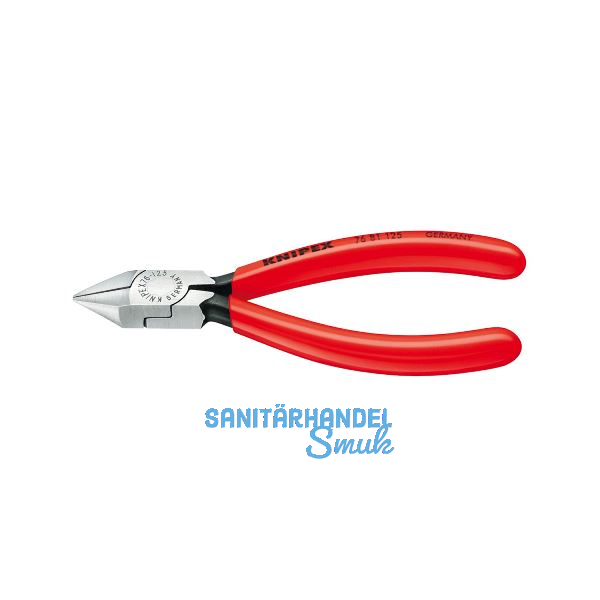 KNIPEX Seitenschneider f�r Elektromechaniker 7681, KS-Griff, schwarz pol. 125 mm