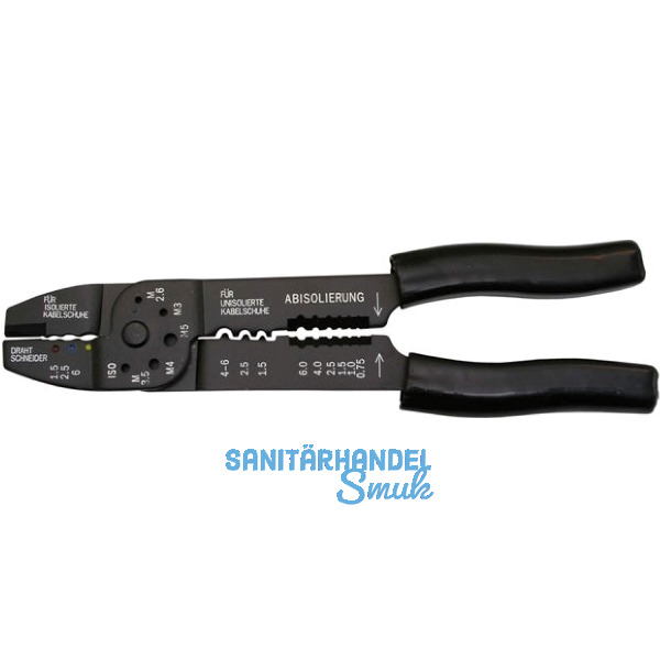 Combi-Presszange f�r isolierte + nicht isolierte Kabelschuhe 1.50-6.0 mm�