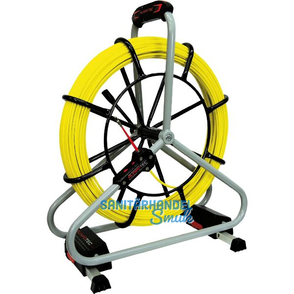 RUNPOTEC Glasfaserstab auf Stahlhaspel � 6 mm L�nge 80 m