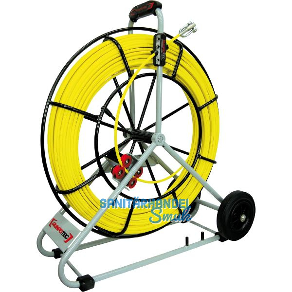 RUNPOTEC Glasfaserstab auf Stahlhaspel � 7,5 mm L�nge 120 m