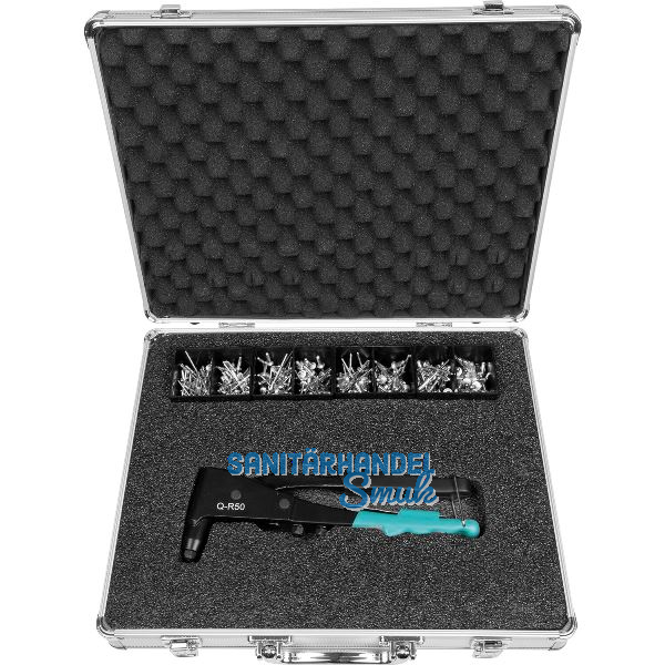 FEIFAR Sortimentskassette mit Stahl Blindnieten inkl. Handnietzange QR50