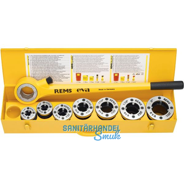 REMS Gewinde Schneidkluppen-Set Eva 3/8-1.1/4"
