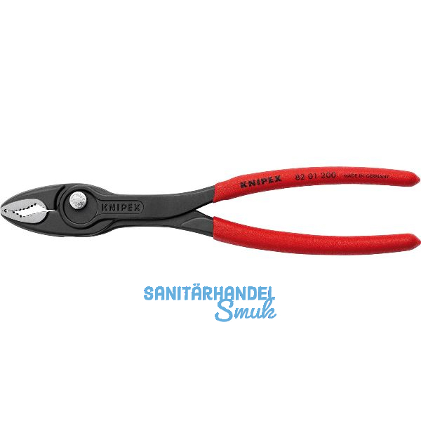 KNIPEX Frontgreifzange TwinGrip 8201, KS-Griff, schwarz, 200 mm