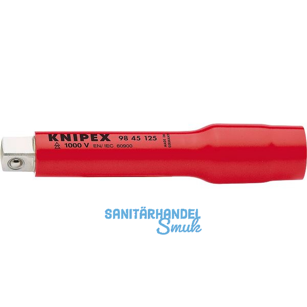 KNIPEX Verl�ngerung isoliert 1/2" Type 9845, mit Innen-/Au�envierkant, L=125 mm