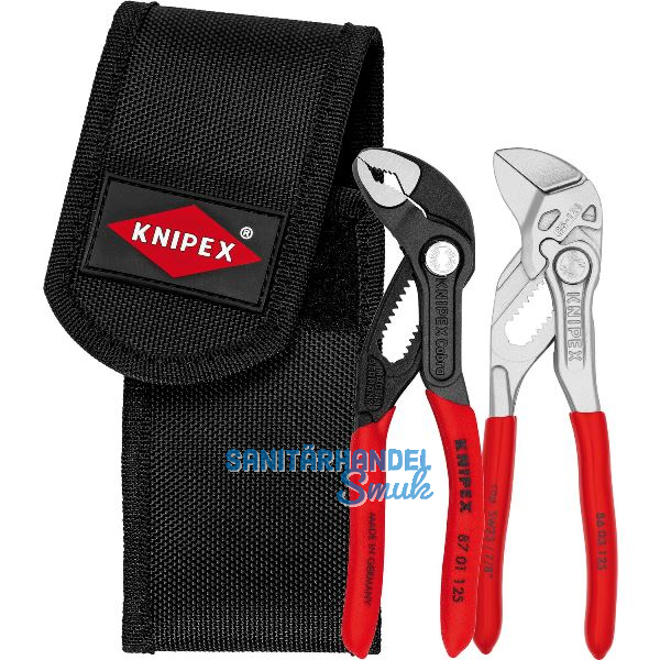 KNIPEX Mini-Zangenset 002072V04 in G�rteltasche 2-teilig Zangenschl�ssel/Wapu