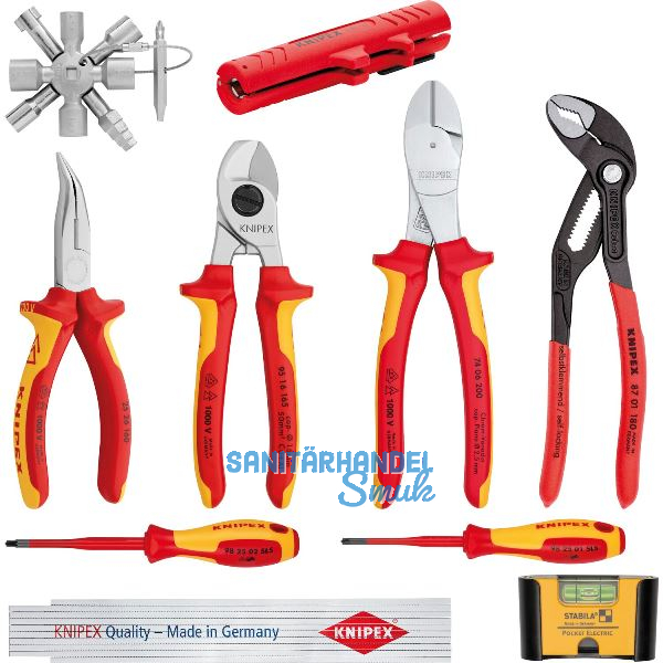 KNIPEX Werkzeug-Erweiterungsset Elektro 002090V01 10-teilig