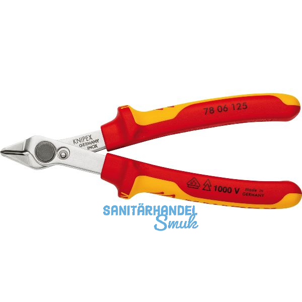 KNIPEX Elektronik-Seitenschneider Super Knips� VDE 7806 DIN9654 Form 0, L=125 mm