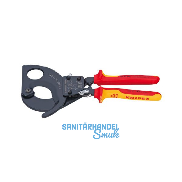 KNIPEX VDE-Kabelschneider L�nge 280 mm f�r Kabeldurchmesser 52 mm