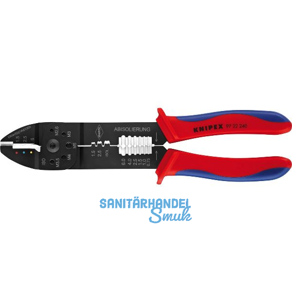 KNIPEX Crimpzange 9722 Kabelschuhe/-Verbinder/Steckverbinder, 0,5-6mm�, L=240mm