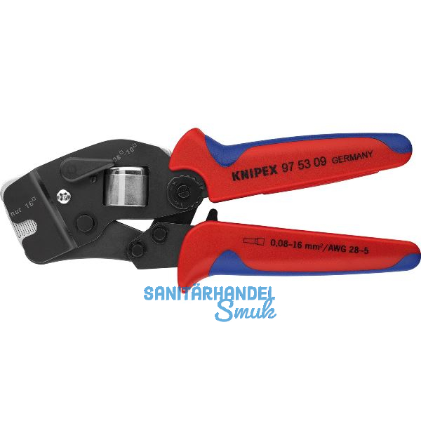 KNIPEX Crimpzange selbsteinstellend Fronteinf�hrung 0,08-16 mm�, L=190 mm
