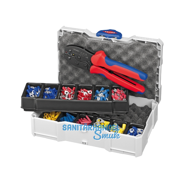 KNIPEX Crimpsortiment Kabelverbinder im Systainer + Crimpzange PreciForce