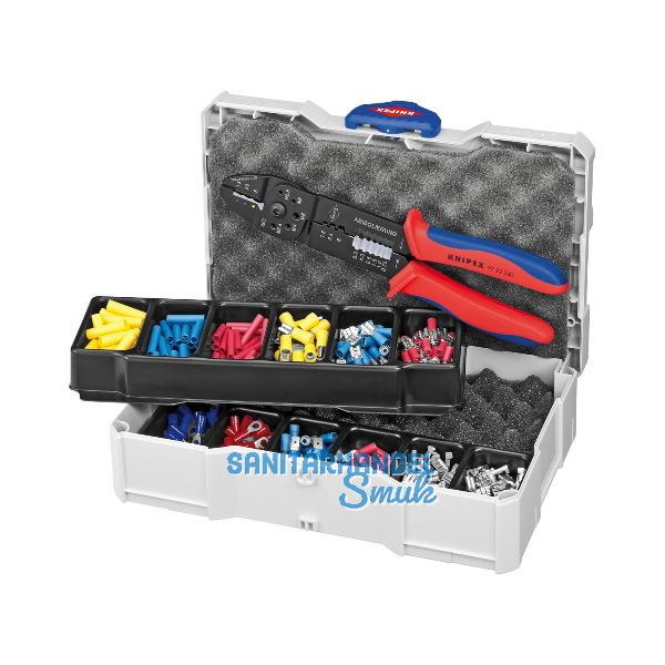 KNIPEX Crimpsortiment Kabelverbinder im Systainer + Crimpzange