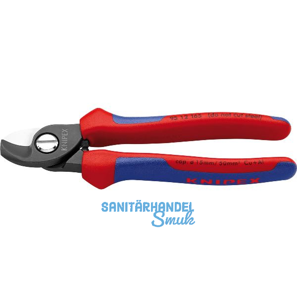 KNIPEX Kabelschere 9512 f�r Kabel 15 mm/50 mm�, 2K-Griff, br�niert, L=165 mm