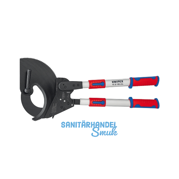 KNIPEX Kabelschneider Ratschenprinzip/Teleskopschenkel L=680mm f. Kabel � 100mm