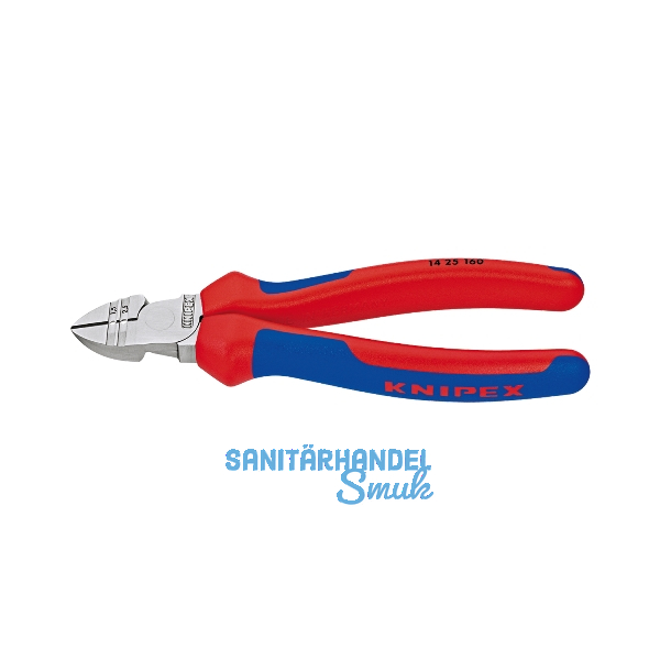KNIPEX Abisolier-Seitenschneider 2-K Griff verchromt L�nge 160 mm