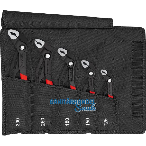 KNIPEX Wasserpumpenzangenset Cobra� 5-teilig 001955S5 in Rolltasche schwarz