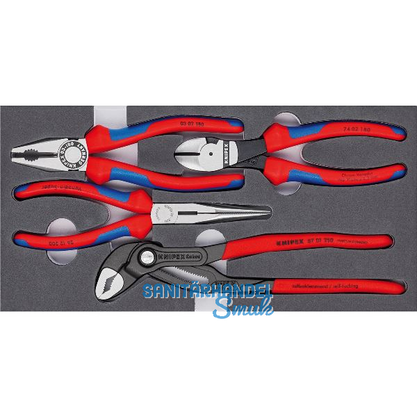 KNIPEX Zangen-Set "Basic" 4-teilig 002001V15 in Schaumstoffeinlage