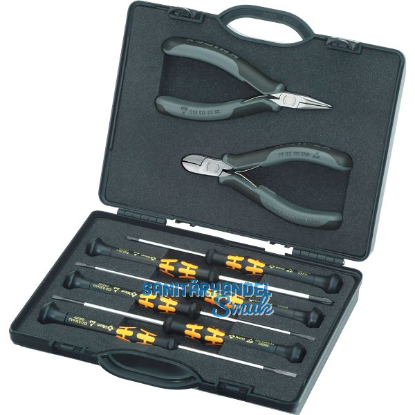 KNIPEX Elektronik-Werkzeugset ESD 002018ESD, 8-teilig in Box