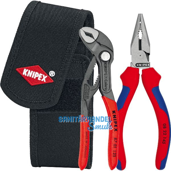 KNIPEX Mini-Zangenset 002072V06 in G�rteltasche 2-teilig Wapu- +Spitz-Kombizange