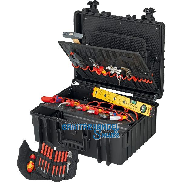 KNIPEX Elektro-Werkzeugkoffer Robust34 002136, 26-teilig, Kunststoff schwarz