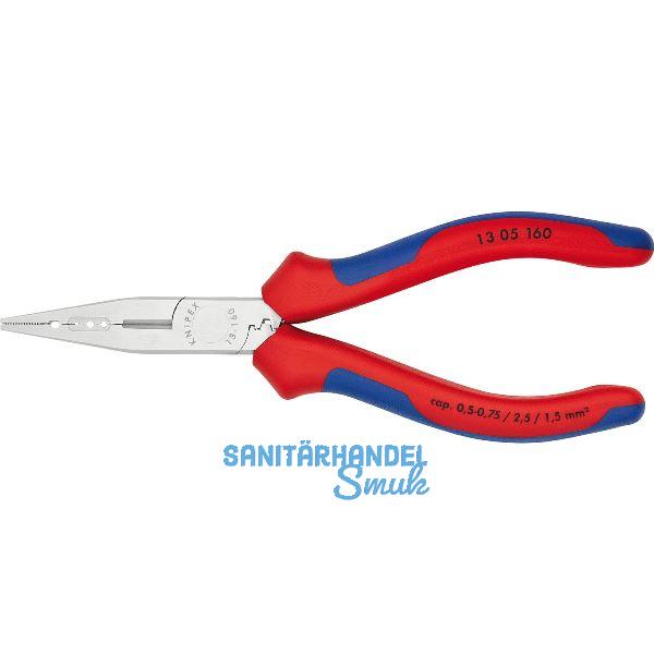 KNIPEX Verdrahtungszange, verchromt, 2-K 160 mm