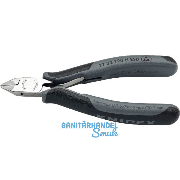 KNIPEX Elektronik-Hartmetall-Seitenschneider 7732HESD spitz kleine Facette 120mm