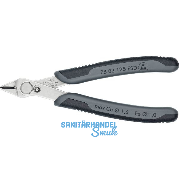 KNIPEX Elektronik-Seitenschneider Super Knips� 7803 ESD DIN 9654 Form 0, L=125mm