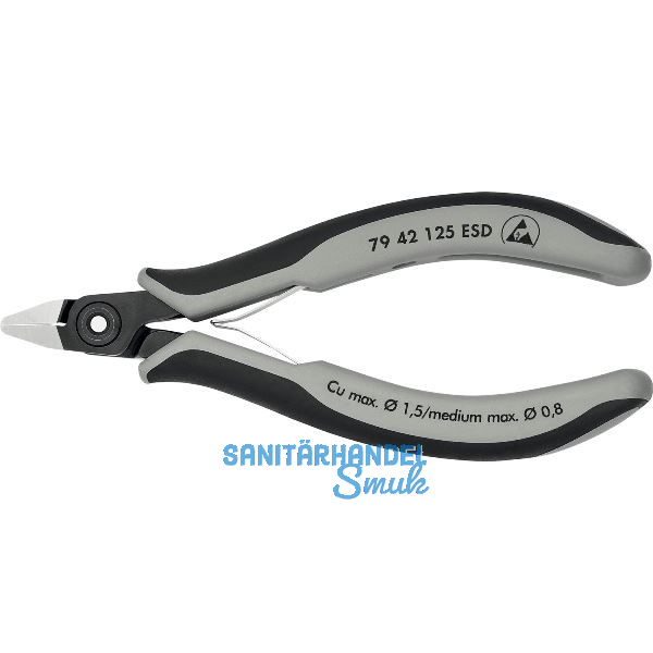 KNIPEX Pr�zisions-Elektronik-Seitenschneider 7942 ESD spitz, L=125mm