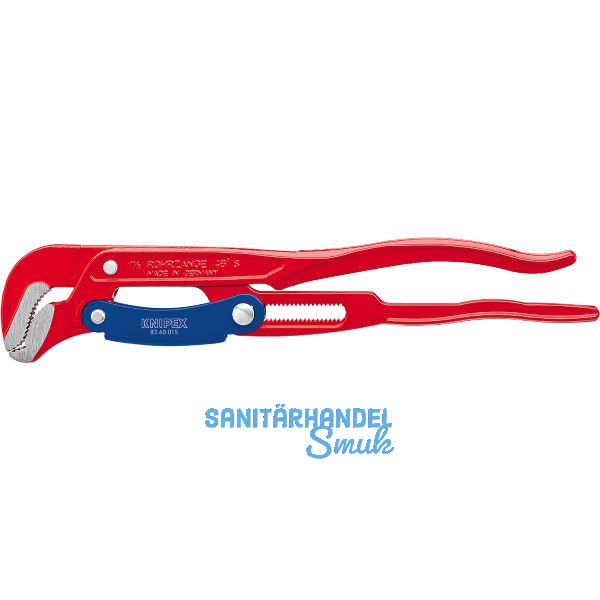 KNIPEX S-Maul-Rohrzange 8360 mit Schnelleinstellung 1.1/2", L=420 mm, rot
