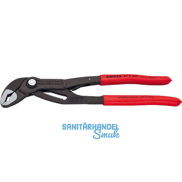 KNIPEX Wasserpumpenzange Cobra� matic 8711, SW -46 mm, 2", KS-Griff, L=250 mm