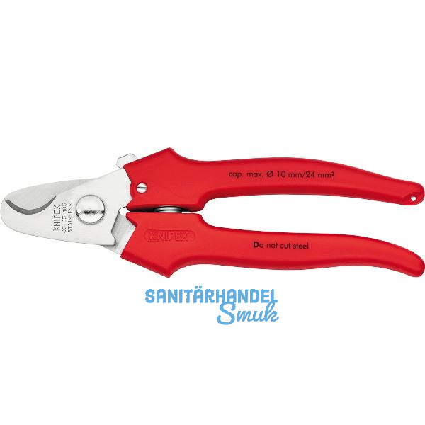 KNIPEX Kabelschere 9505 f�r Kabel 10 mm/24 mm�, KS-Griff, L=165 mm