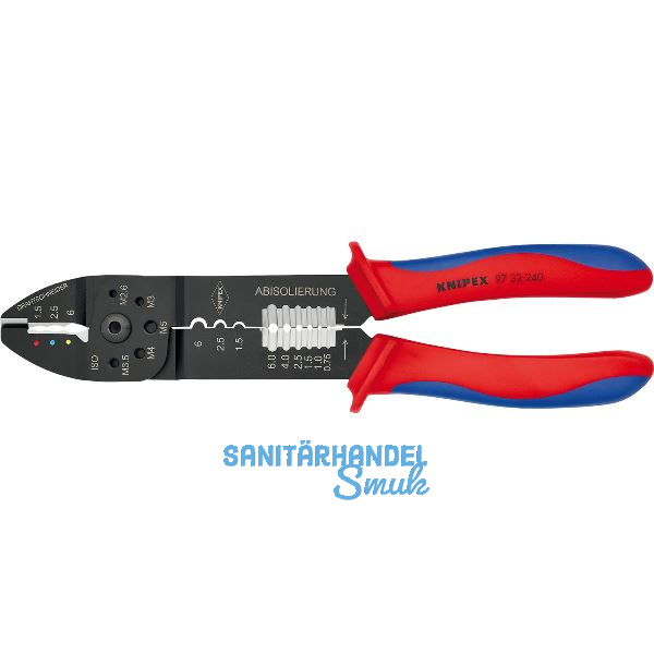 KNIPEX Crimpzange 9732 un-/isolierte Kabelschuhe/-Verbinder 0,5-6 mm�, L=240 mm