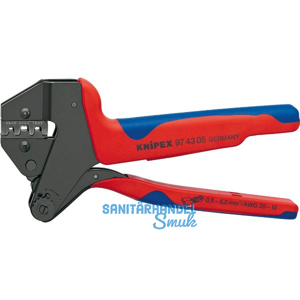 KNIPEX Crimp-Systemzange 974305 mit Crimpeinsatz f�r unisolierte Steckverbinder