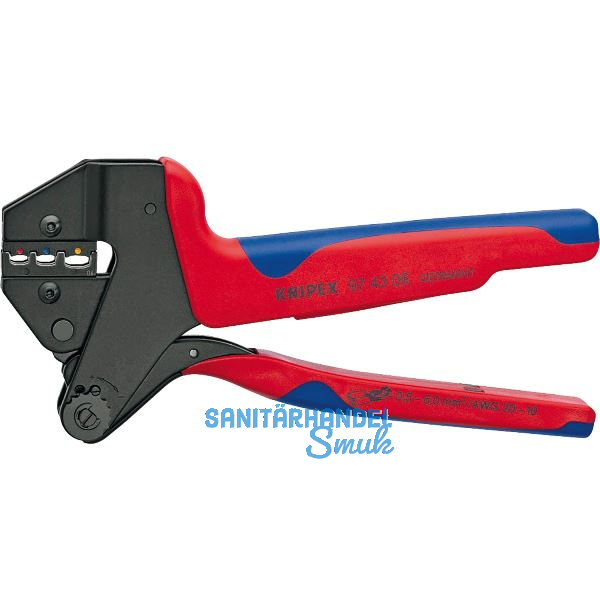 KNIPEX Crimp-Systemzange 974306 mit Crimpeinsatz f�r isolierte Kabelschuhe