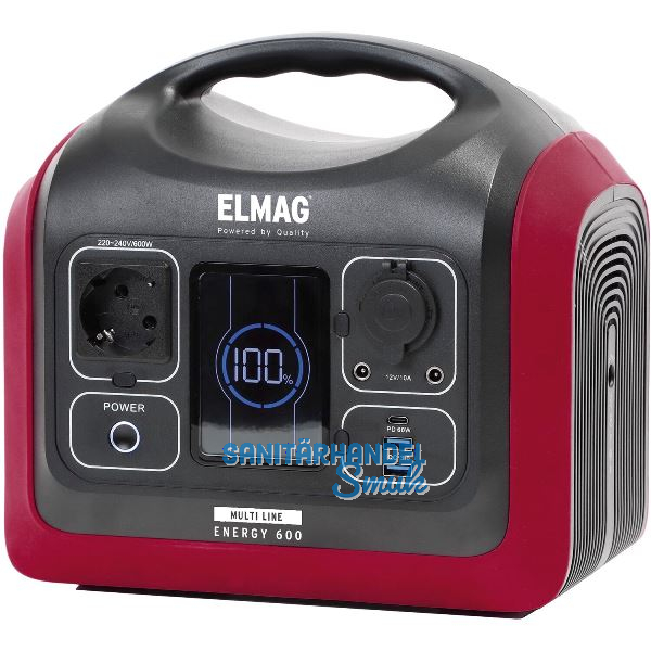 ELMAG Powerstation Energy tragbar 600 Watt