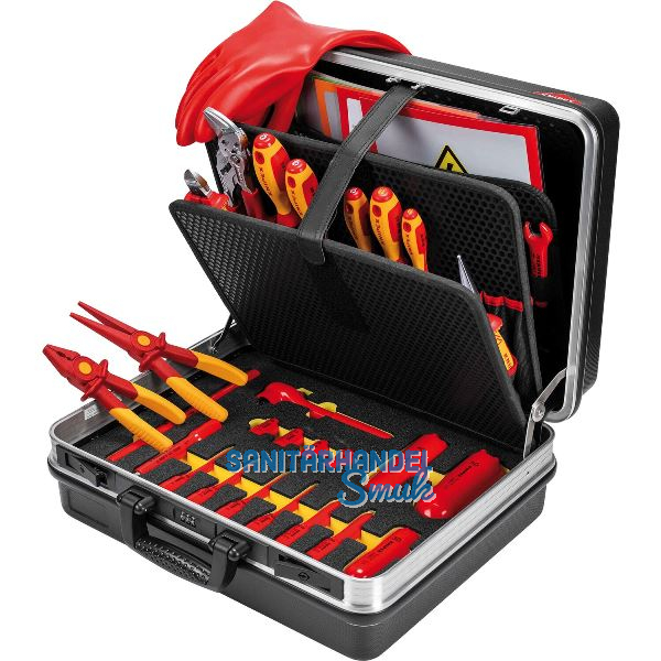KNIPEX Werkzeugkoffer Basic 465x200x410 mm ABS-Kunststoff schwarz 33-teilig