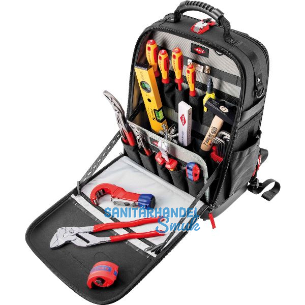 KNIPEX Werkzeug-Rucksack Modular X18 Sanit�r 17-teilig
