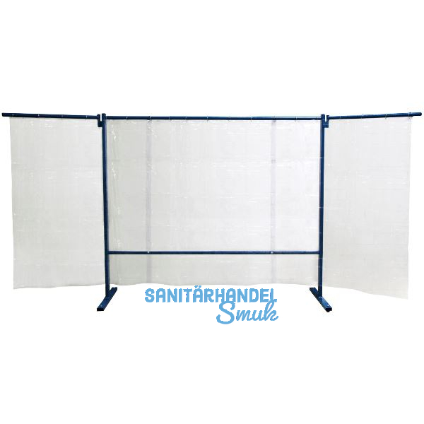KEMPER Schwei�erschutzwand 3-teilig Breite 3.80 m glasklar