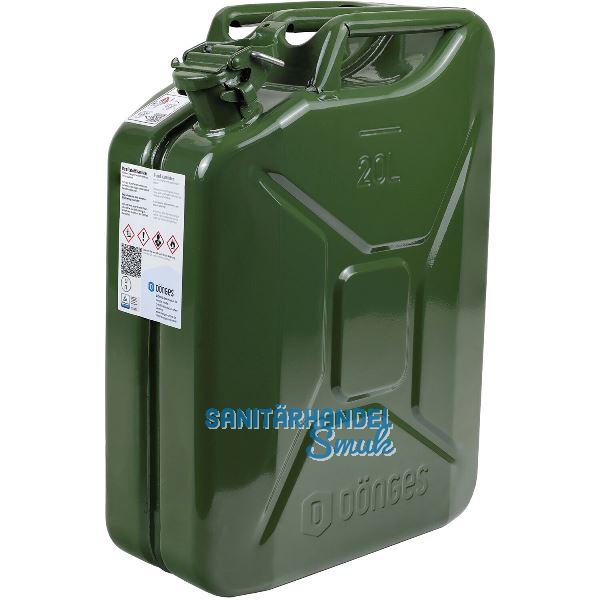 Kraftstoffkanister Stahlblech lackiert oliv Inhalt 10 Liter
