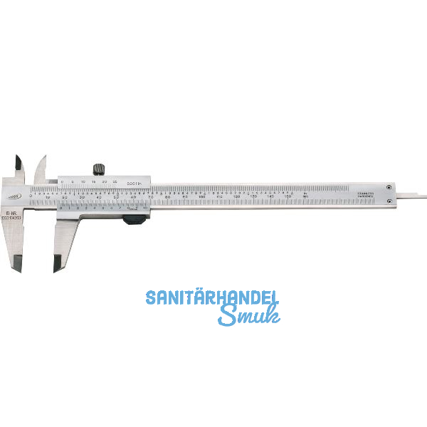 HELIOS PREISSER Messschieber m. Feststellschraube DIN862 Tiefenm. eckig 0-150 mm