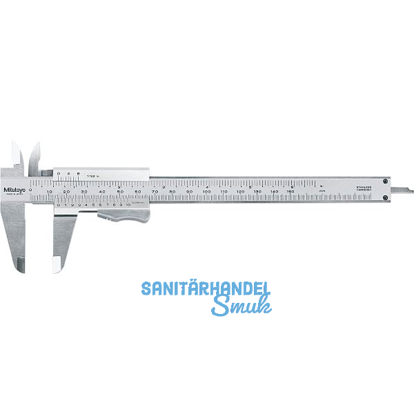 MITUTOYO Analog-Messschieber Momentklemmung Tiefenma� flach Messb. 0-200mm/0-8"